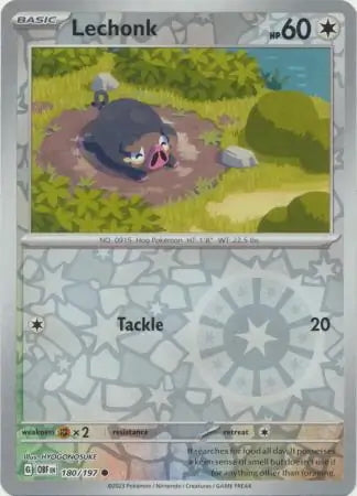 Obsidian Flames Lechonk #180/197 reverse holo